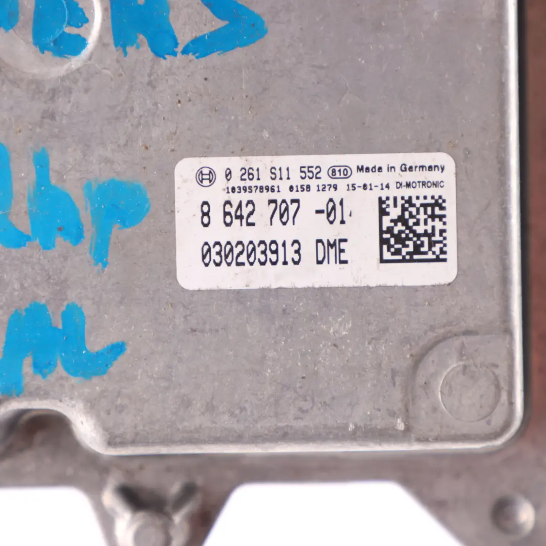 Control Unit ECU DME Manual to Mini Cooper S F55 F56 B48 Petrol Engine with Part number 8642707 Mini Cooper S F55 F56 B48 Petrol Engine Control Unit ECU DME Manual - SKU 8642707 - Part number 8642707