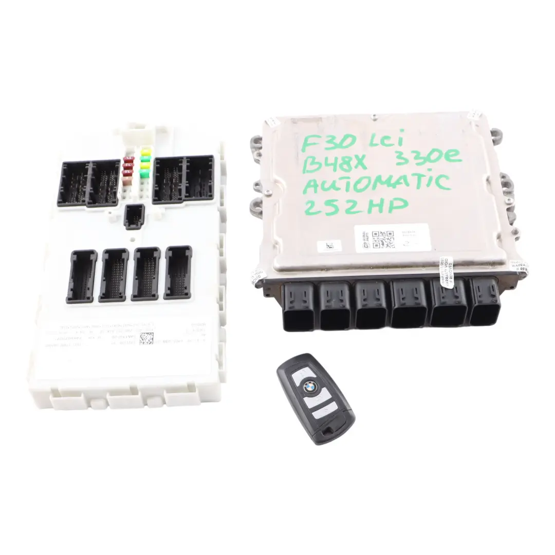 B48X Engine Control Unit ECU Kit DME FEM Key to BMW F30 F31 LCI 330e with Part number 8678939 BMW F30 F31 LCI 330e B48X Engine Control Unit ECU Kit DME FEM Key - SKU 8678939 - Part number 8678939
