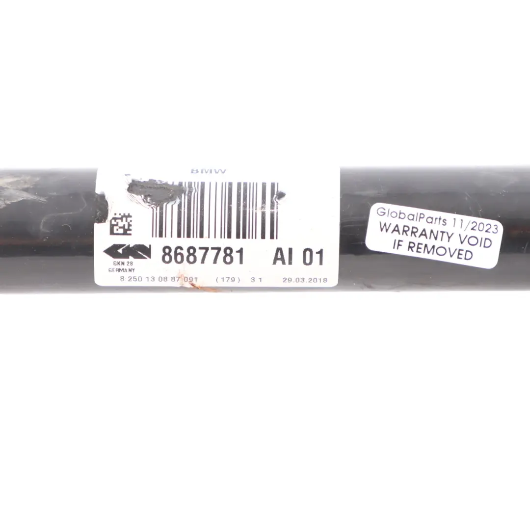 30dX B57 Diesel Arbre transmission Essieu avant sortie gauche pour BMW X3 G01 à propos du numéro de pièce 8687781 BMW X3 G01 30dX B57 Diesel Arbre transmission Essieu avant sortie gauche - SKU 8687781 - Numéro de pièce 8687781