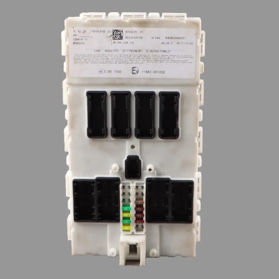 Body Control Comfort Module Unit FEM ECU LR01 to BMW F20 F21 F30 F31 F32 with Part number 8709216 BMW F20 F21 F30 F31 F32 Body Control Comfort Module Unit FEM ECU LR01 - SKU 8709216 - Part number 8709216