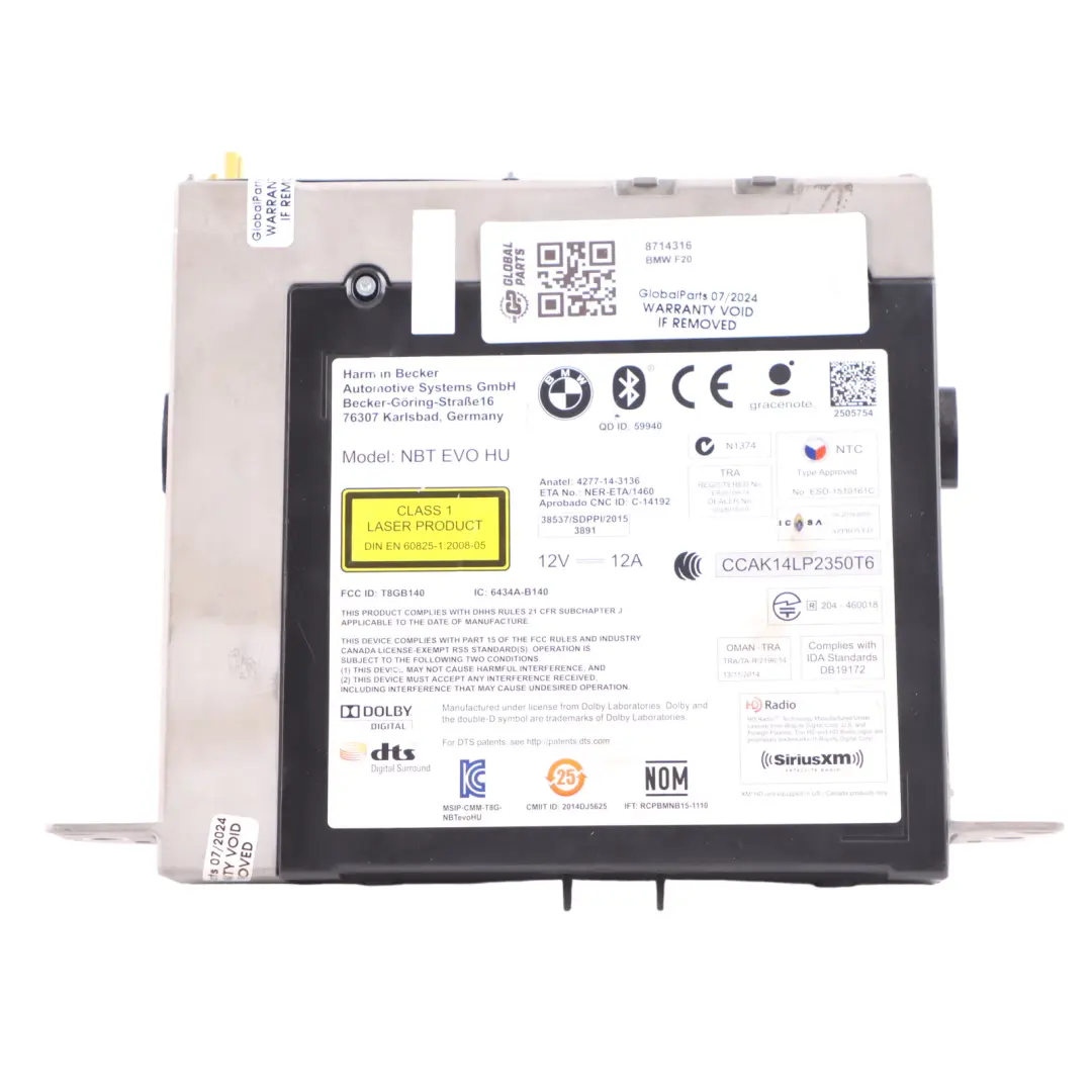 Head Unit Media Navigation Headunit Player Controller to BMW F10 F20 F30 with Part number 8714316 BMW F10 F20 F30 Head Unit Media Navigation Headunit Player Controller - SKU 8714316 - Part number 8714316