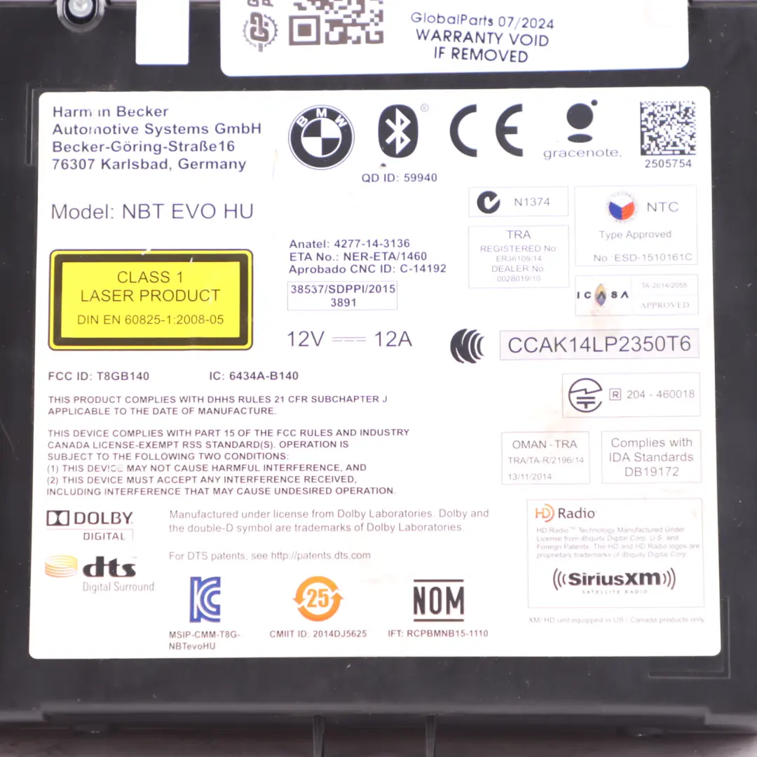 Head Unit Media Navigation Headunit Player Controller to BMW F10 F20 F30 with Part number 8714316 BMW F10 F20 F30 Head Unit Media Navigation Headunit Player Controller - SKU 8714316 - Part number 8714316