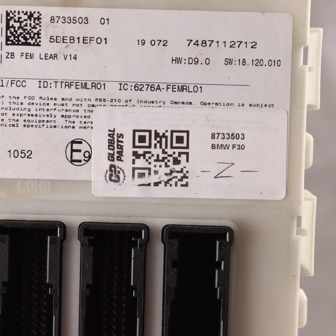 Scatola Fusibili Modulo Controllo Corpo Anteriore Unità BCM ECU per BMW F30 con numero di parte 8733503 BMW F30 Scatola Fusibili Modulo Controllo Corpo Anteriore Unità BCM ECU - SKU 8733503 - Numero di parte 8733503