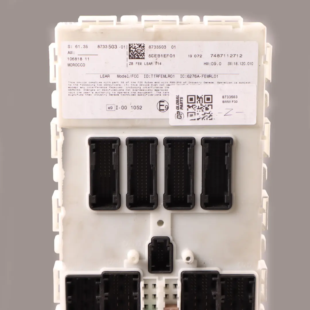 Fuse Box Front Body Control Module ECU BCM Unit to BMW F30 with Part number 8733503 BMW F30 Fuse Box Front Body Control Module ECU BCM Unit - SKU 8733503 - Part number 8733503