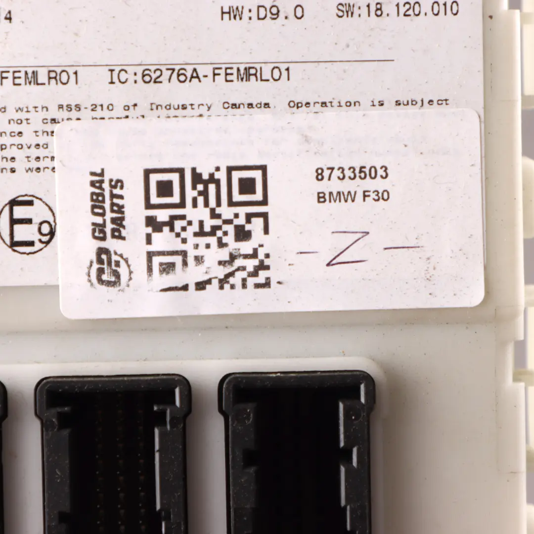 Moduł Sterownik Komfortu BCM ECU do BMW F30 o numerze 8733503 BMW F30 Moduł Sterownik Komfortu BCM ECU - SKU 8733503 - Numer Części 8733503