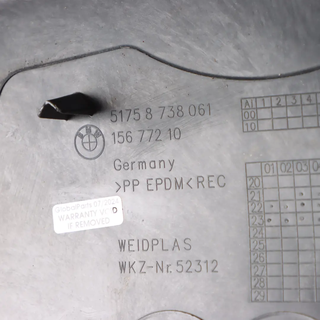 Underfloor Underbody Rear Left N/S Panel Shield Cover to BMW i4 Gran Coupe with Part number 8738061 BMW i4 Gran Coupe Underfloor Underbody Rear Left N/S Panel Shield Cover - SKU 8738061 - Part number 8738061