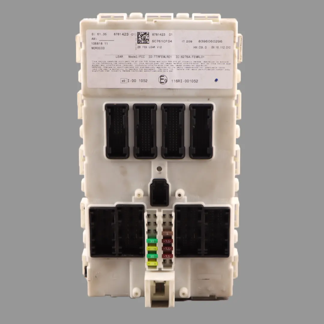 Fuse Box Front Body Control Module ECU BCM Unit to BMW F30 with Part number 8781423 BMW F30 Fuse Box Front Body Control Module ECU BCM Unit - SKU 8781423 - Part number 8781423