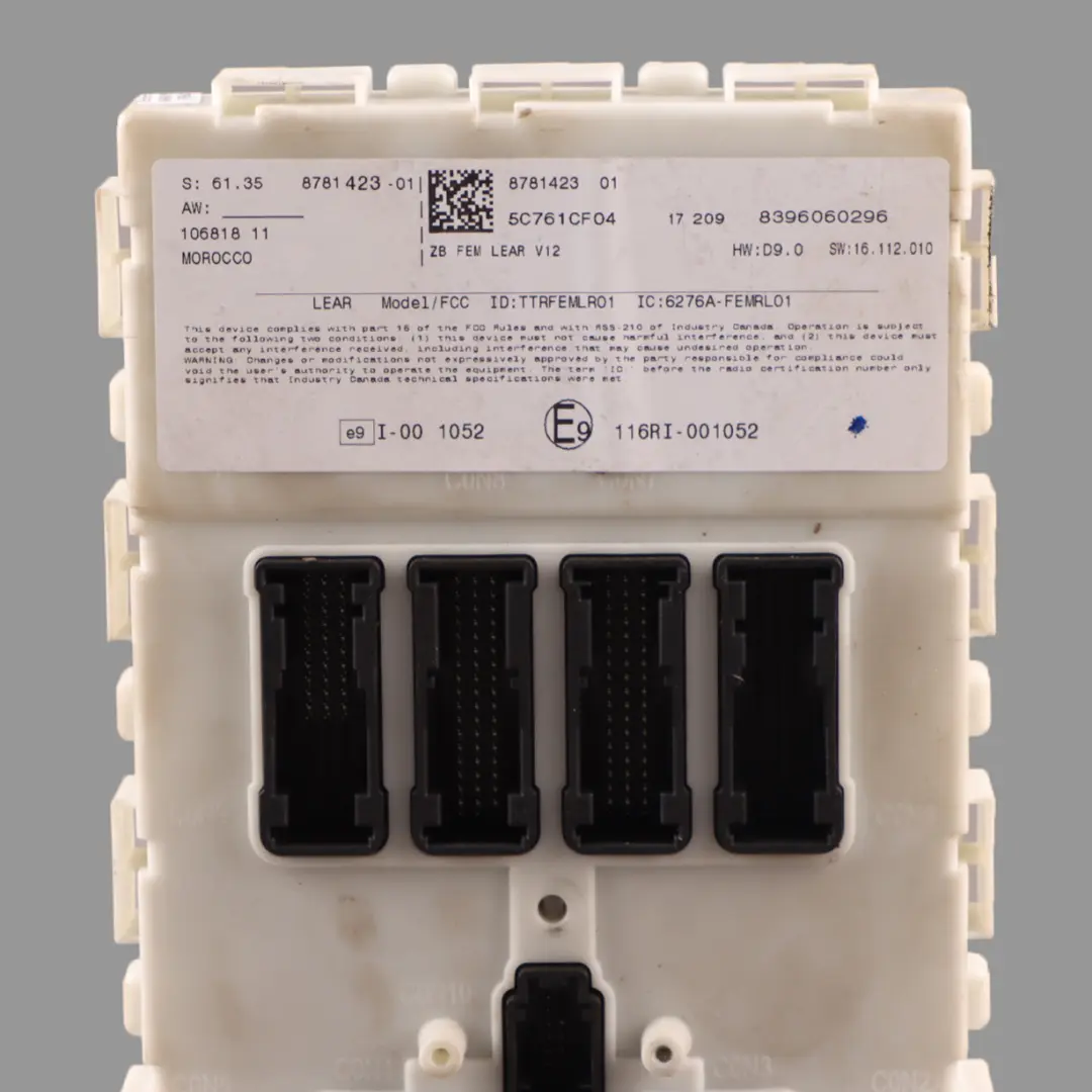 Fuse Box Front Body Control Module ECU BCM Unit to BMW F30 with Part number 8781423 BMW F30 Fuse Box Front Body Control Module ECU BCM Unit - SKU 8781423 - Part number 8781423