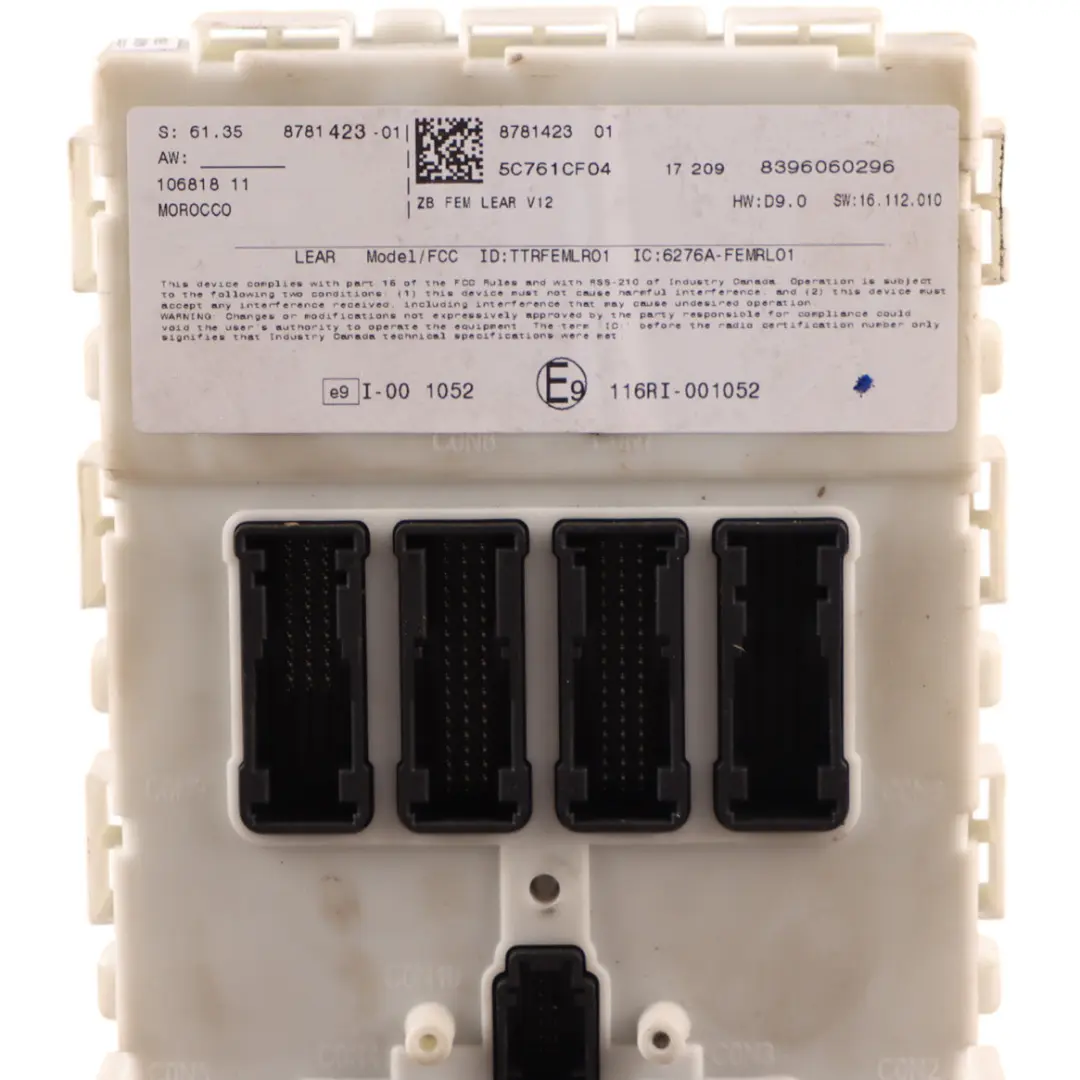 BMW F30 Moduł Sterownik BCM FEM - SKU 8781423 - Numer Części 8781423