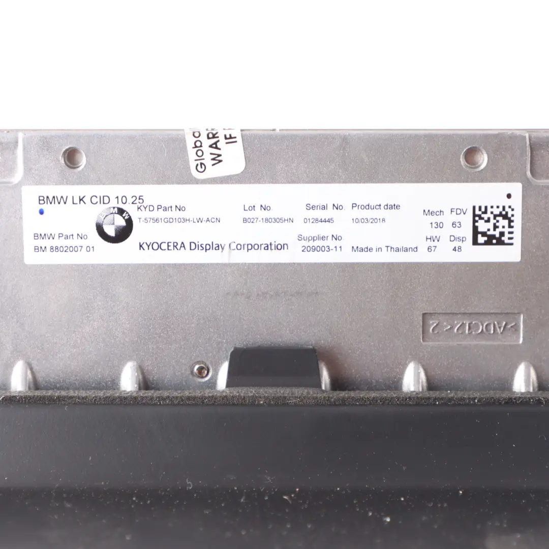 Dashboard Display Screen Multifunction to BMW G01 with Part number 8802007 BMW G01 Dashboard Display Screen Multifunction - SKU 8802007 - Part number 8802007