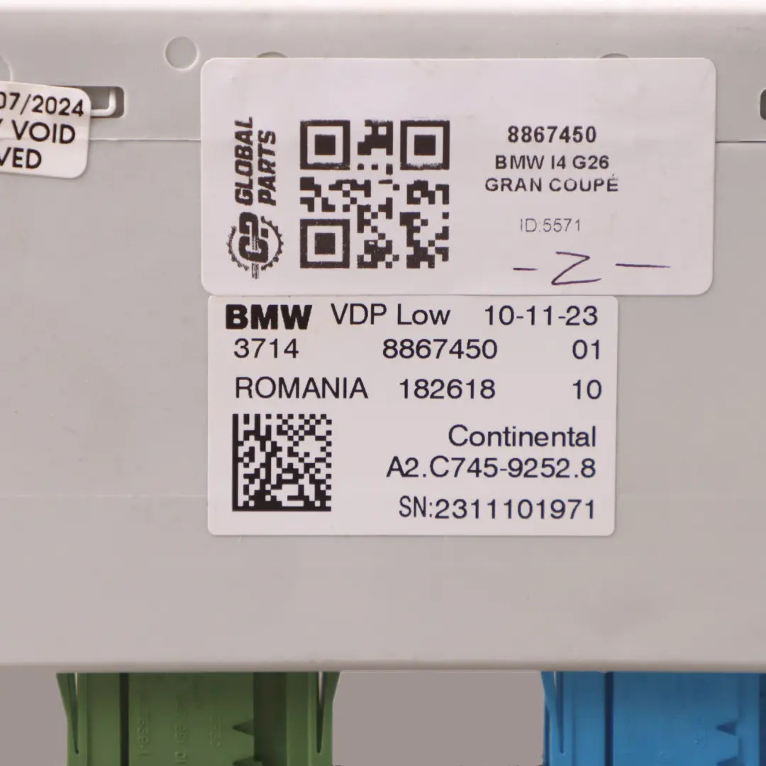 Low Suspension Control Module Swing to BMW i4 G26 with Part number 8867450 BMW i4 G26 Low Suspension Control Module Swing - SKU 8867450 - Part number 8867450