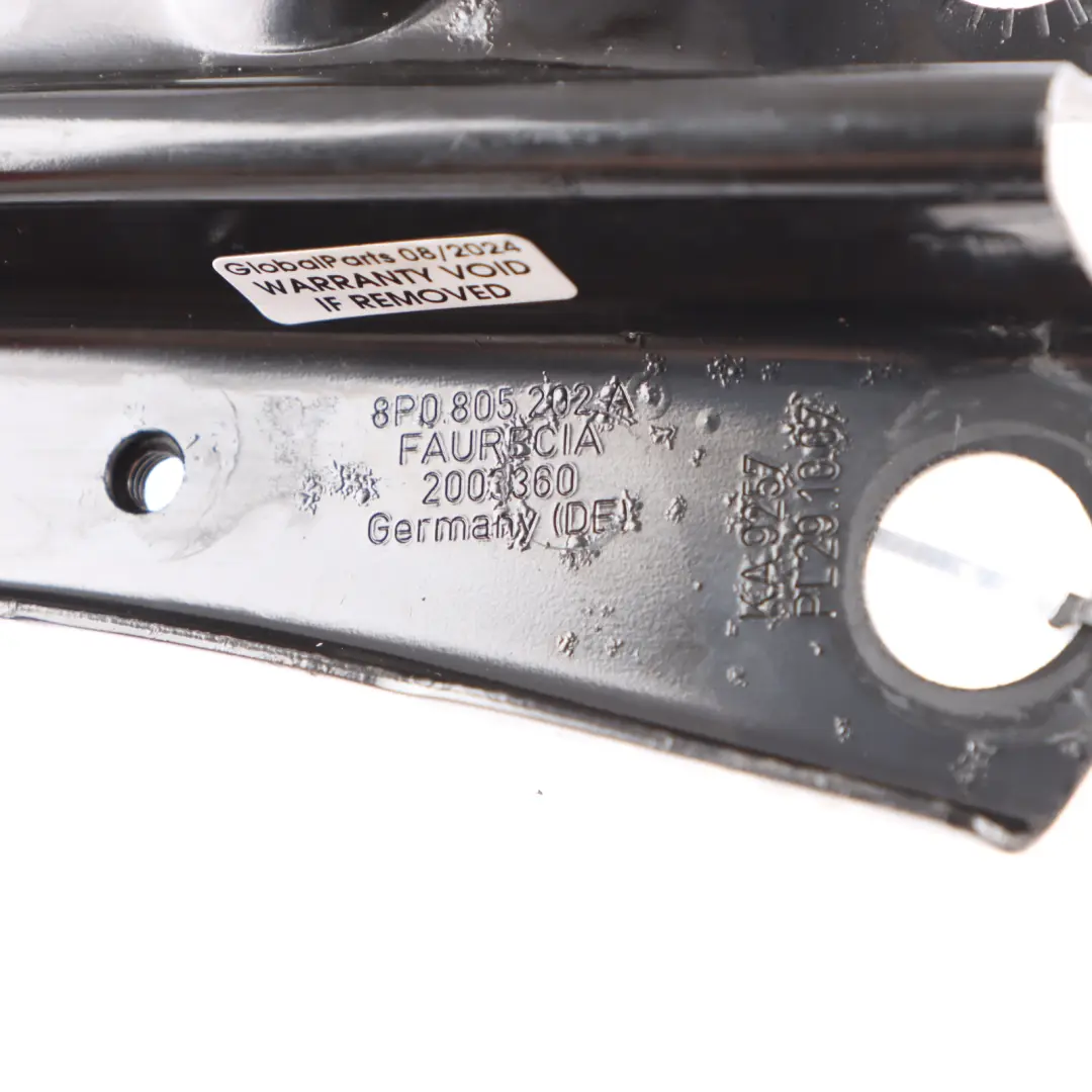 Audi A3 8P Panneau De Support Avant Droit Plaque Fixation Inférieure 8P0805201A - SKU 8P0805202A - Numéro de pièce 8P0805202A