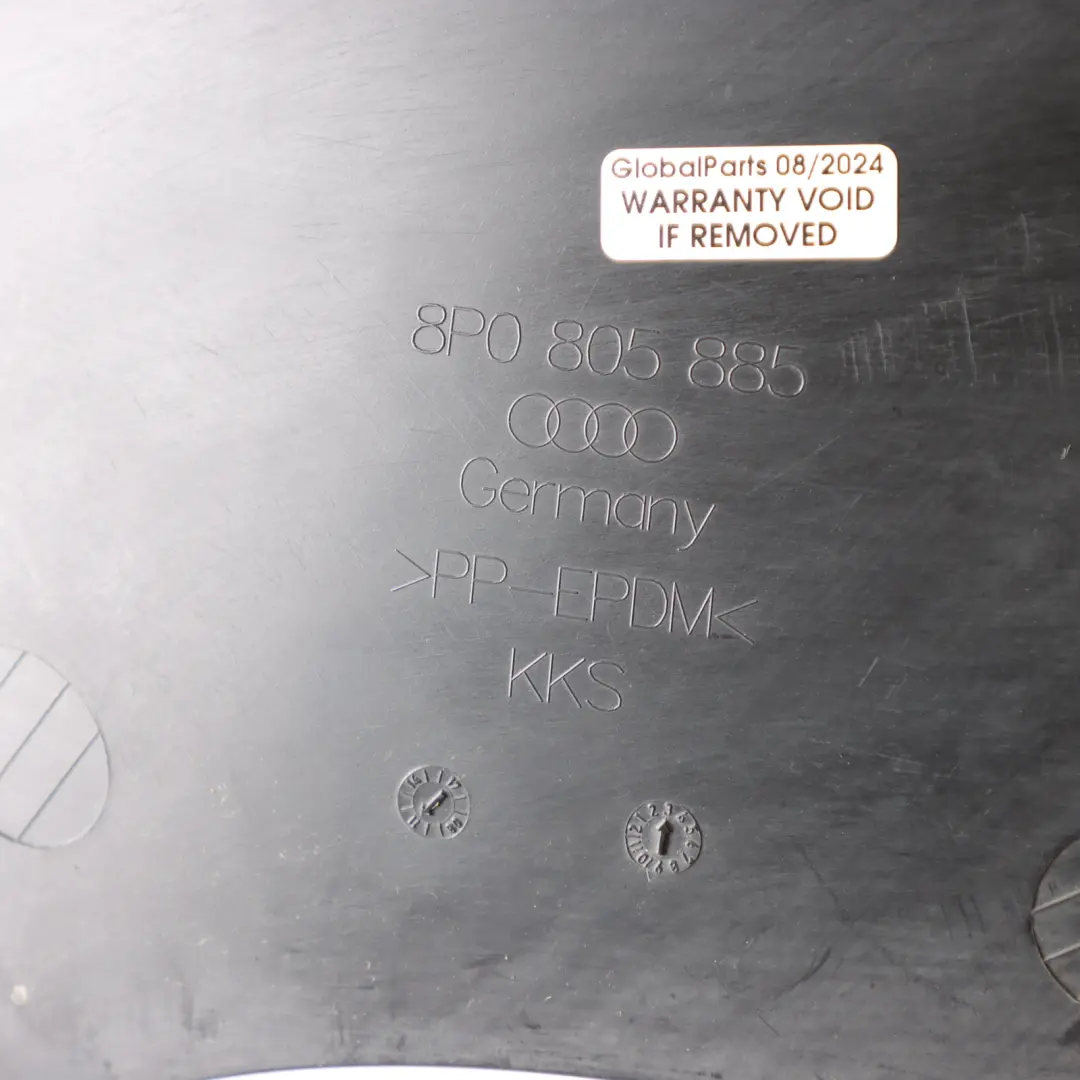 Audi A3 8P Front Wheel Housing Sound Absorber Mud Guard Left N/S - SKU 8P0805885 - Part number 8P0805885