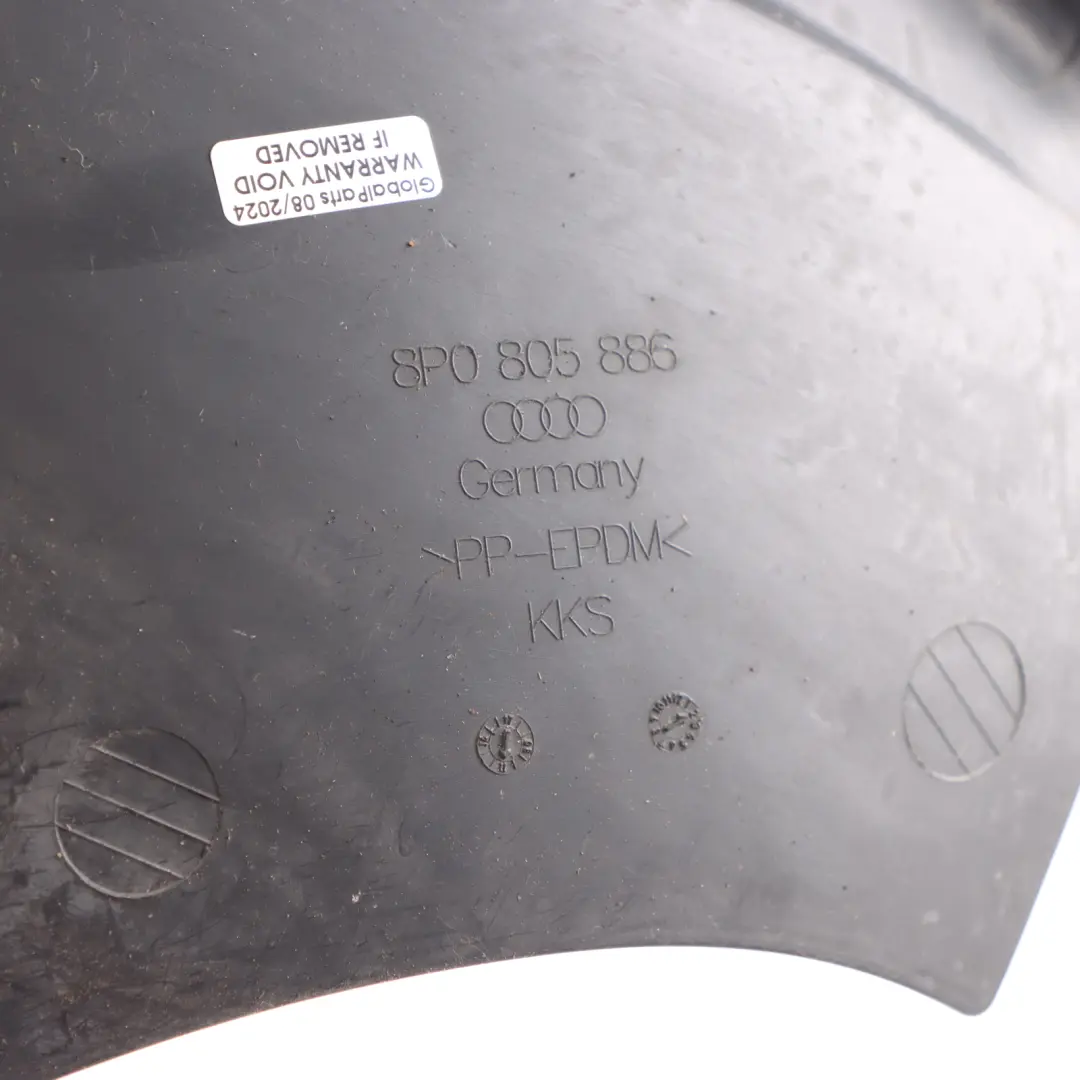 Audi A3 8P Rivestimento Passaruota Fonoassorbente Anteriore Destro - SKU 8P0805886 - Numero di parte 8P0805886