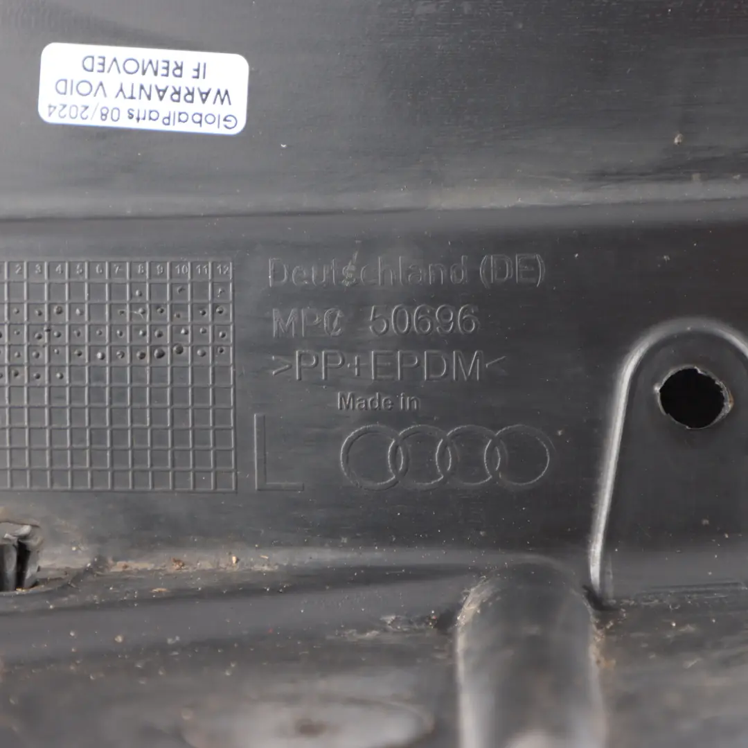 Audi A3 8P Cache Passage Roue Inférieur Avant Gauche - SKU 8P0821191D - Numéro de pièce 8P0821191D