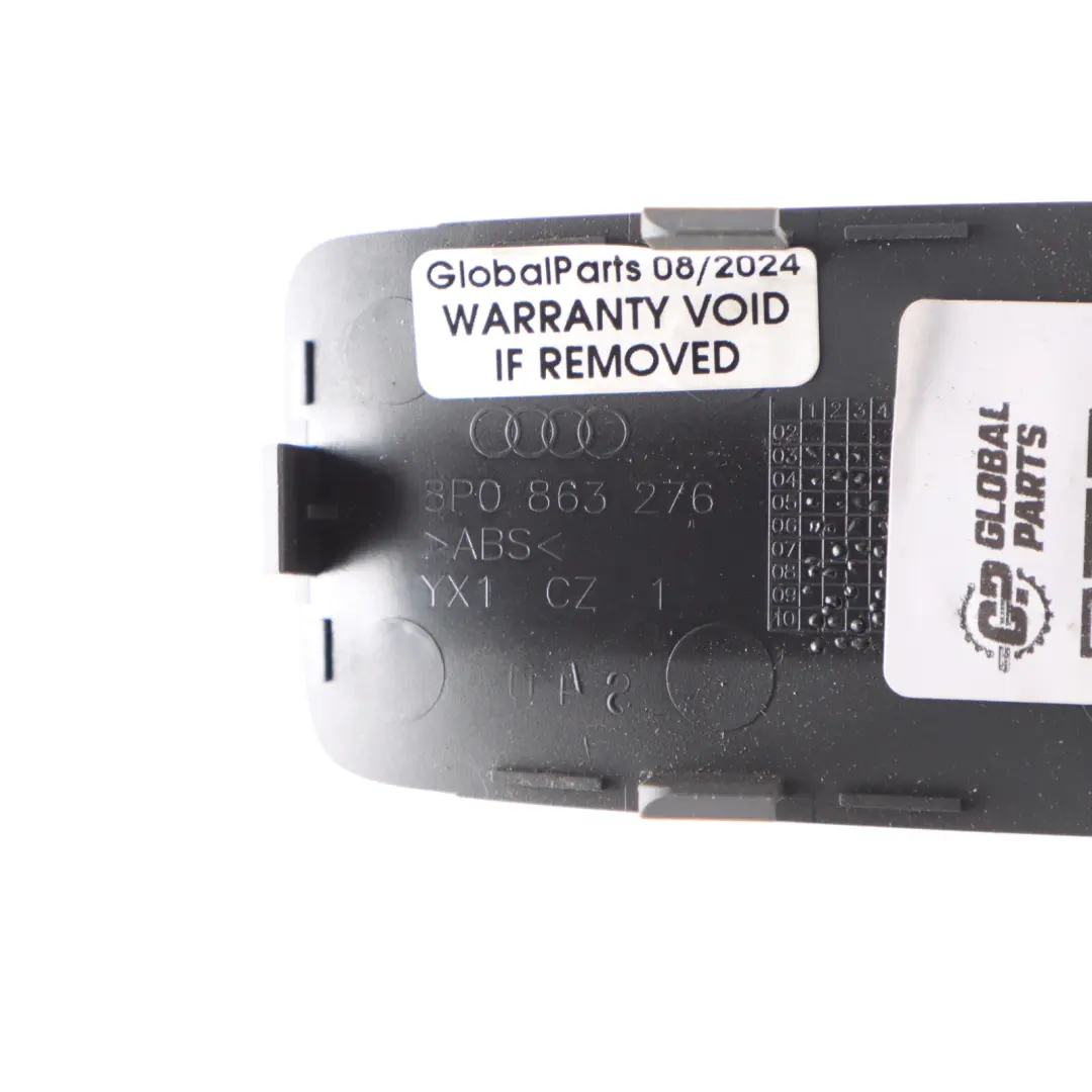 Audi A3 8P Consola Central Panel Cubierta Embellecedor Freno Mano Negro - SKU 8P0863276 - Número de pieza 8P0863276