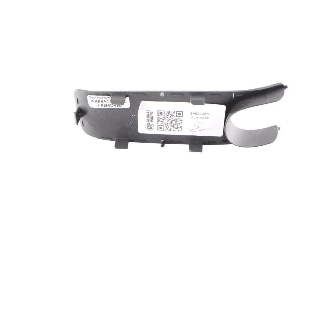 Audi A3 8P Cache console centrale Panneau frein à main Garniture noire - SKU 8P0863276 - Numéro de pièce 8P0863276