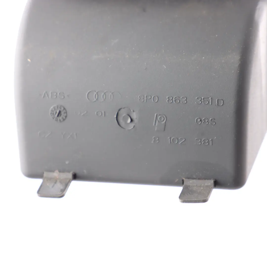 Audi A3 8P Vano portaoggetti console centrale posteriore Nero - SKU 8P0863351D - Numero di parte 8P0863351D