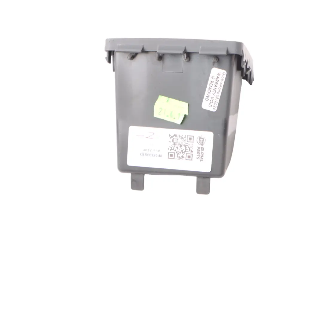 Audi A3 8P Consola central trasera Bandeja compartimento almacenamiento Negro - SKU 8P0863351D - Número de pieza 8P0863351D
