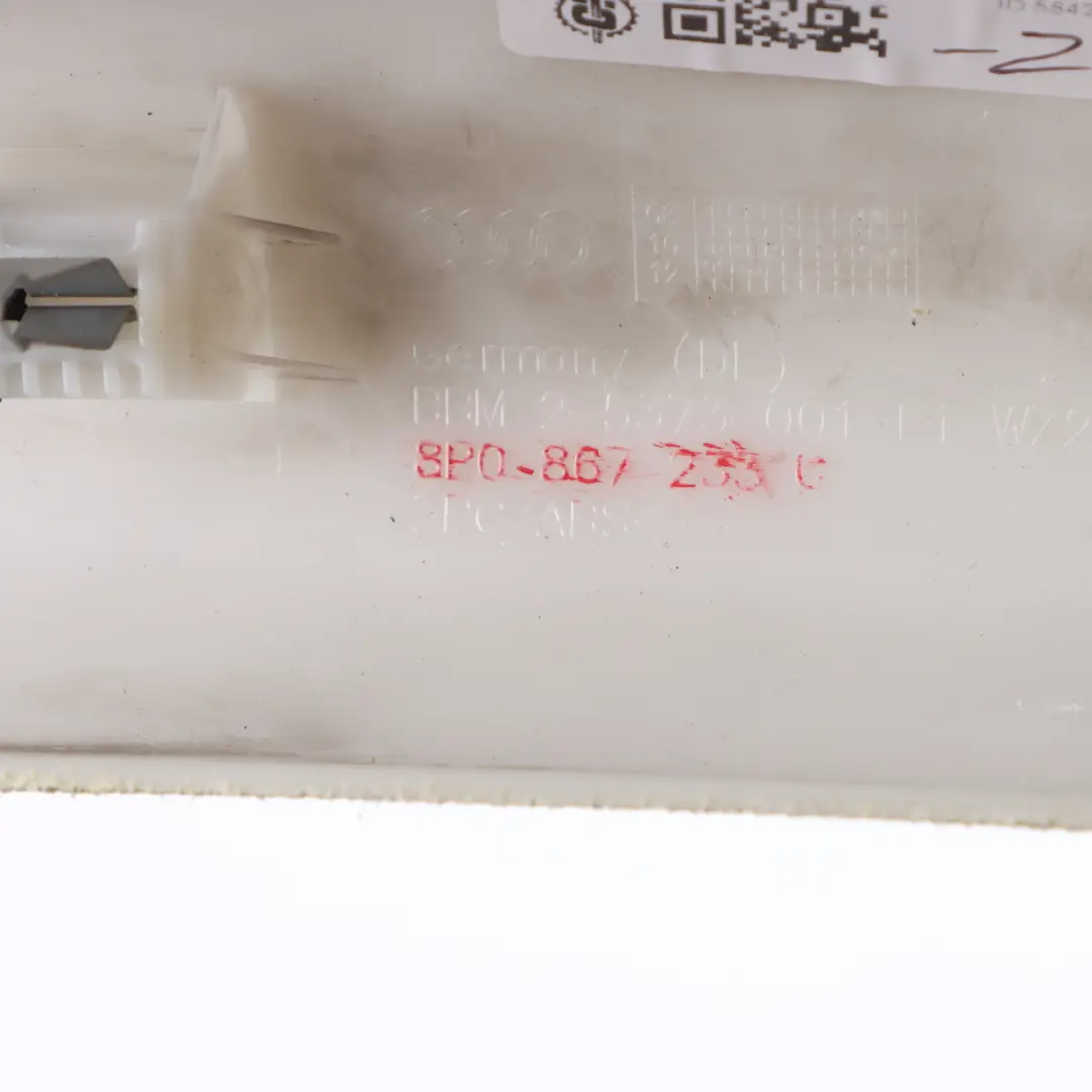 Audi A3 8P Revestimiento Columna Pilar A Izquierdo Gris - SKU 8P0867233C - Número de pieza 8P0867233C