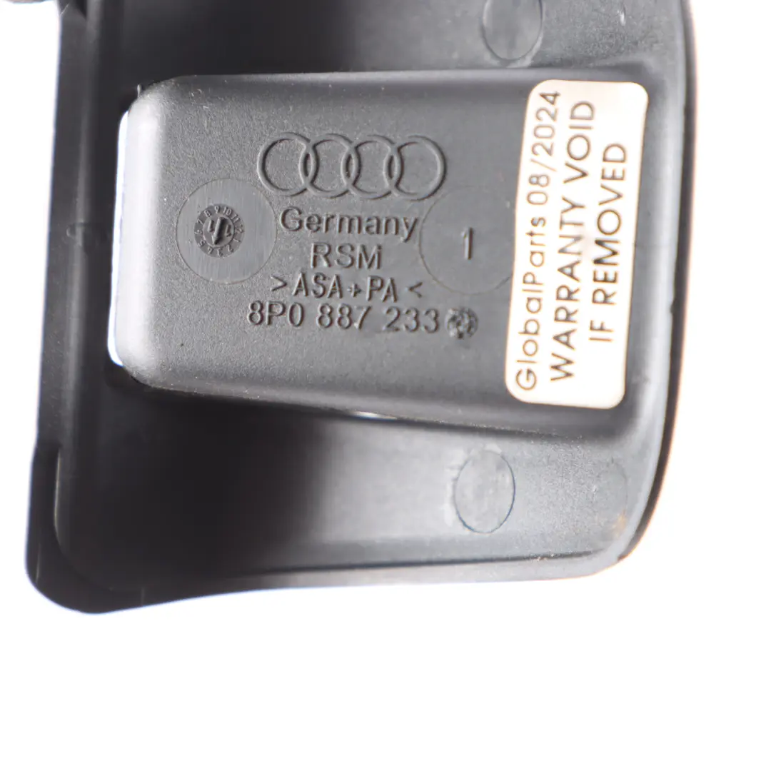 Isofix Cover Bench Guide Bracket Mount Trim Black to Audi A3 8P Rear Seat with Part number 8P0887233 Audi A3 8P Rear Seat Isofix Cover Bench Guide Bracket Mount Trim Black - SKU 8P0887233 - Part number 8P0887233