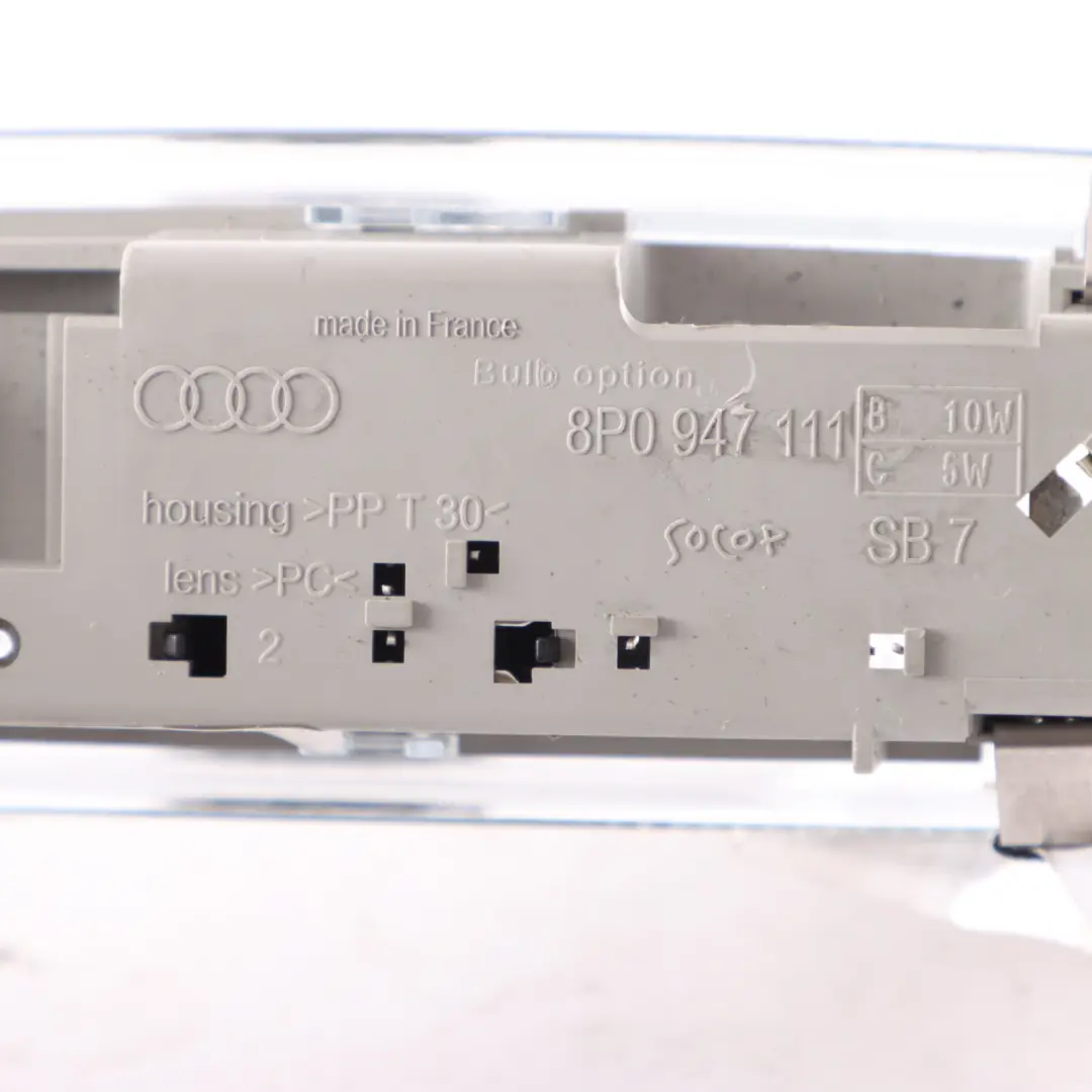 Audi A3 8P Interior Roof Light Rear Reading Lamp Unit Switch - SKU 8P0947111B - Part number 8P0947111B