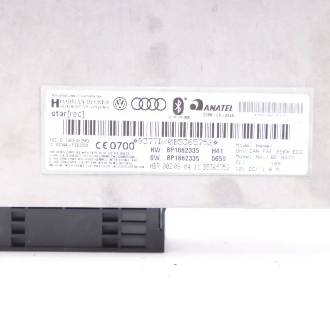 Telematics Bluetooth Module Control Unit ECU to Audi A3 8P with Part number 8P1862335 Audi A3 8P Telematics Bluetooth Module Control Unit ECU - SKU 8P1862335 - Part number 8P1862335