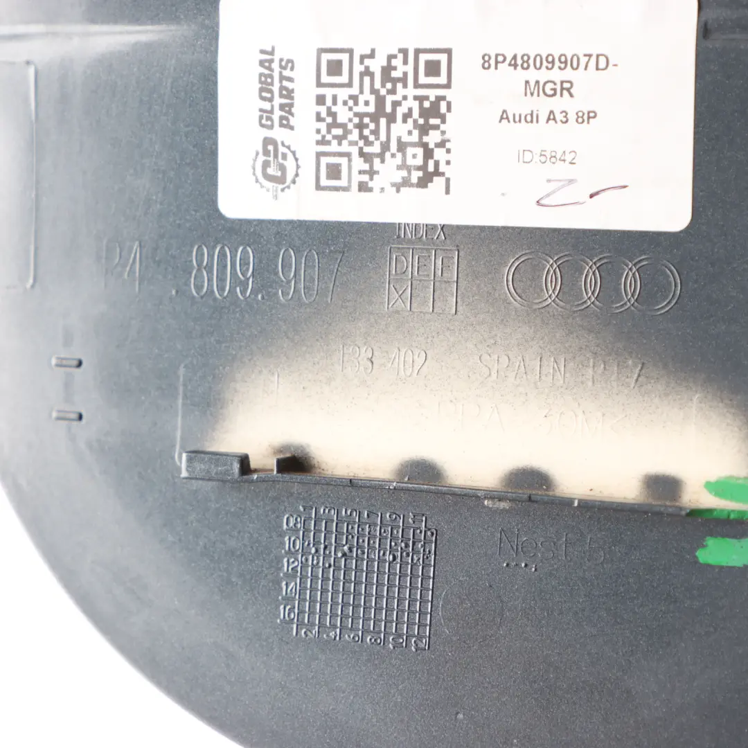 Flap Cover Filler Fill In Flap Meteor Grey Pearl Metallic - Z7H to Audi A3 8P Fuel with Part number 8P4809907D-MGR Audi A3 8P Fuel Flap Cover Filler Fill In Flap Meteor Grey Pearl Metallic - Z7H - SKU 8P4809907D-MGR - Part number 8P4809907D-MGR