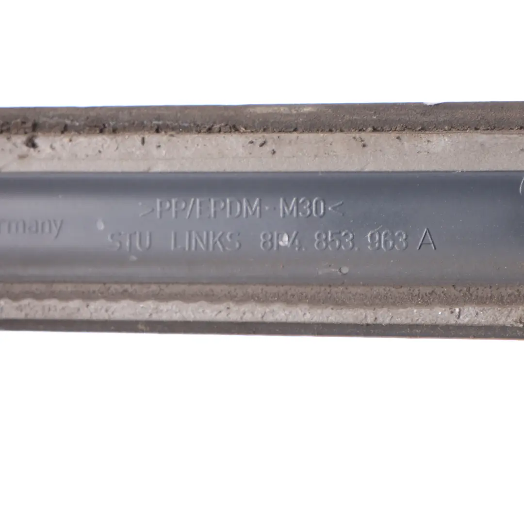 Door Trim Moulding Strip Left N/S Meteor Grey Pearl - Z7H to Audi A3 8P Rear with Part number 8P4853963B Audi A3 8P Rear Door Trim Moulding Strip Left N/S Meteor Grey Pearl - Z7H - SKU 8P4853963B-MGR - Part number 8P4853963B