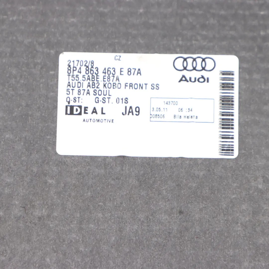 Audi A3 8P Maletero Alfombra Alfombrilla Panel Trasero Cubierta - SKU 8P4863463E - Número de pieza 8P4863463E