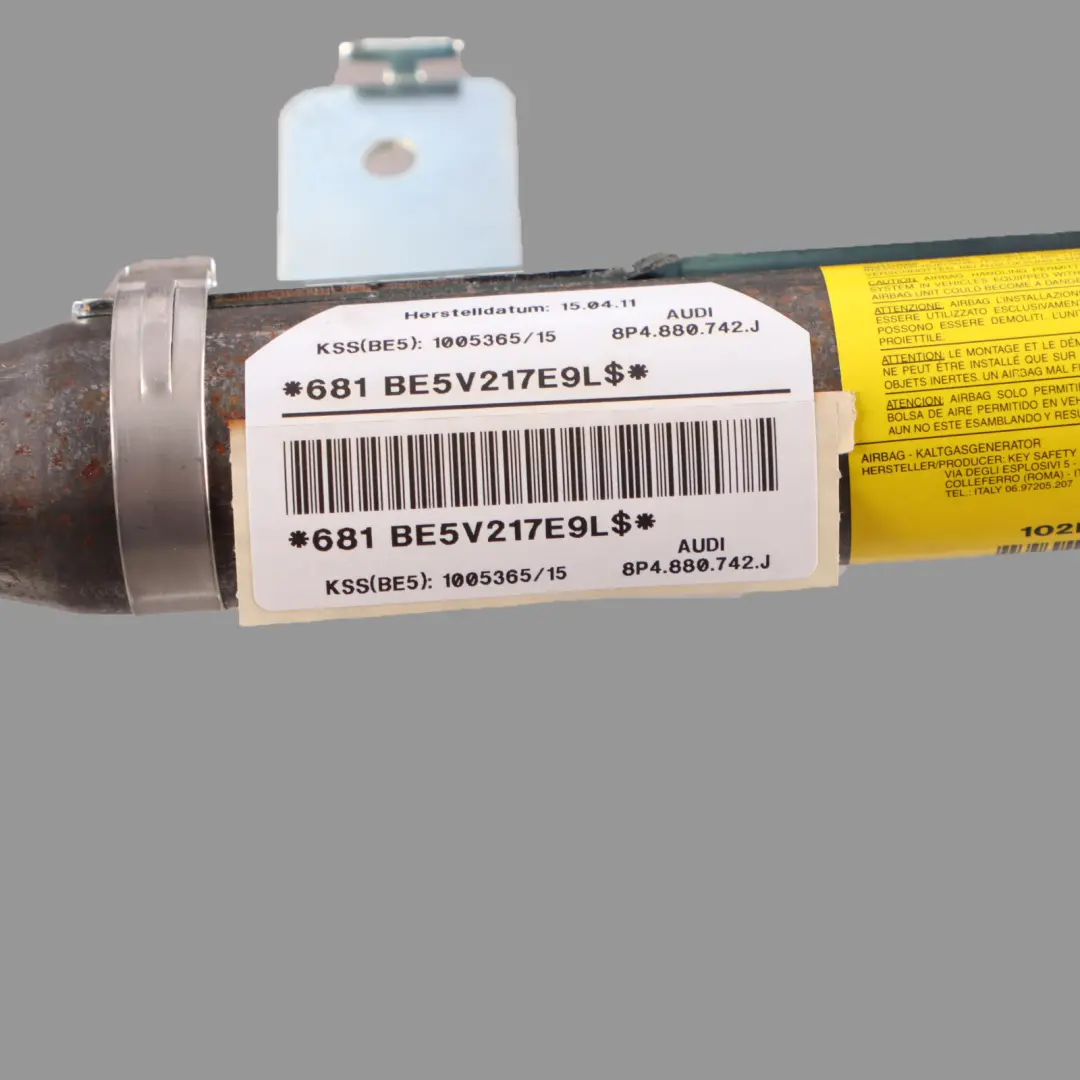 AUDI A3 8P Module d'air de rideau de toit droit SRS Unit Control - SKU 8P4880742J - Numéro de pièce 8P4880742J