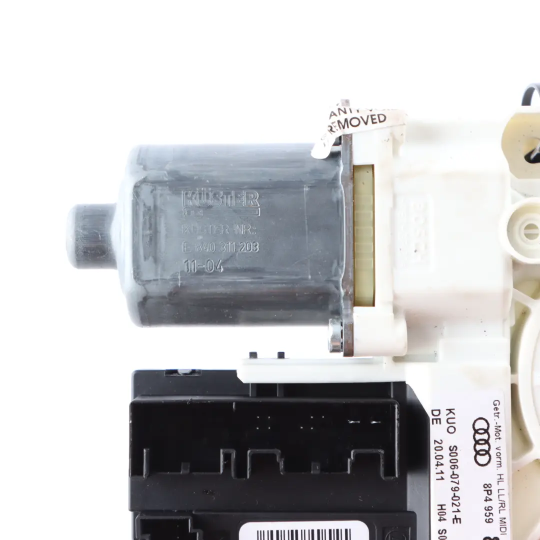 Audi A3 8P Window Lifter Door Rear Left N/S Regulator Motor 8P4959802F - SKU 8P4959801F - Part number 8P4959801F