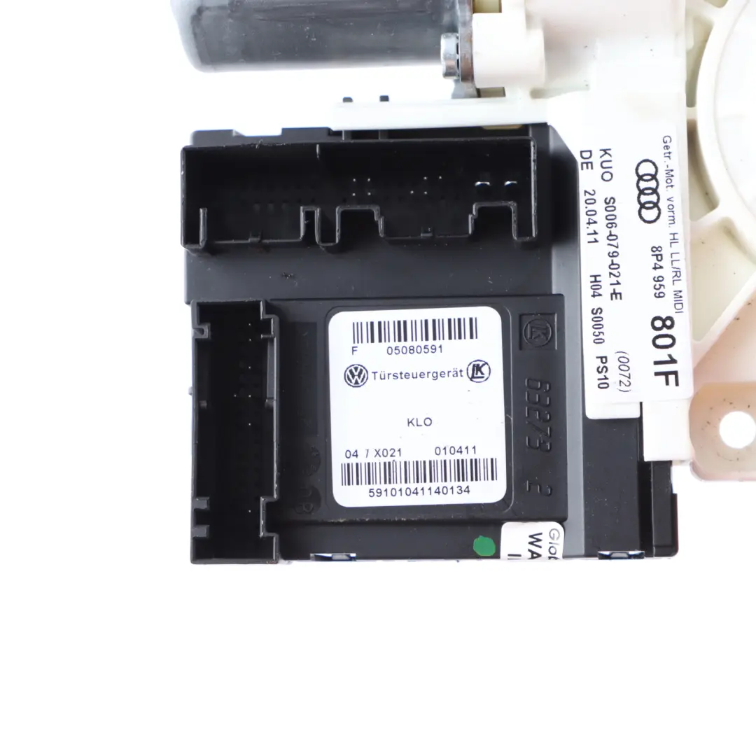 Audi A3 8P Fensterheber Tür Hinten Links Regulator Motor 8P4959802F - SKU 8P4959801F - Teilenummer 8P4959801F