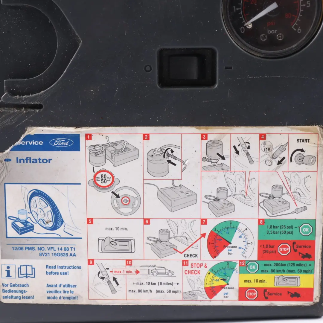 Powietrza Opon 8V2119G525AA do Ford Transit Fiesta Ka Mondeo Focus Kompressor o numerze 8V21-19G525-AA Ford Transit Fiesta Ka Mondeo Focus Kompressor Powietrza Opon 8V2119G525AA - SKU 8V21-19G525-AA - Numer Części 8V21-19G525-AA