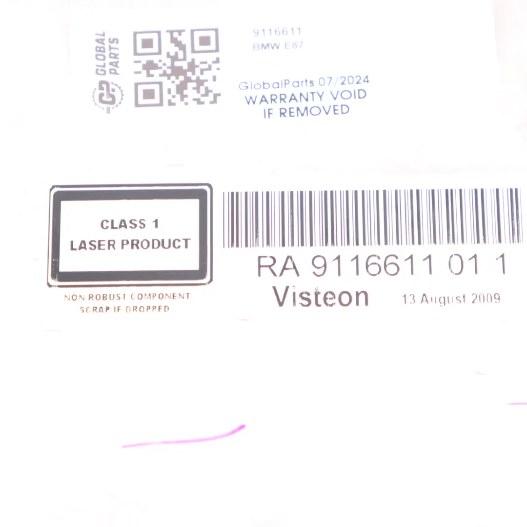 Radio Business CD Player Head Unit to BMW E87 E90 E91 with Part number 9116611 BMW E87 E90 E91 Radio Business CD Player Head Unit - SKU 9116611 - Part number 9116611