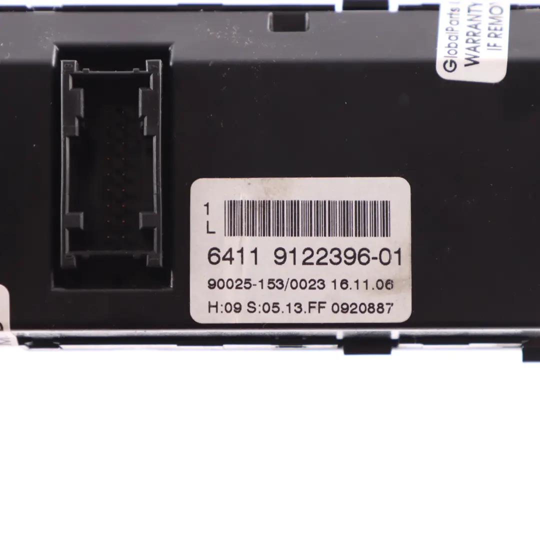 Basis Automatic Air Conditioning A/C Control Unit to BMW E60 E61 with Part number 9122396 BMW E60 E61 Basis Automatic Air Conditioning A/C Control Unit - SKU 9122396-1 - Part number 9122396