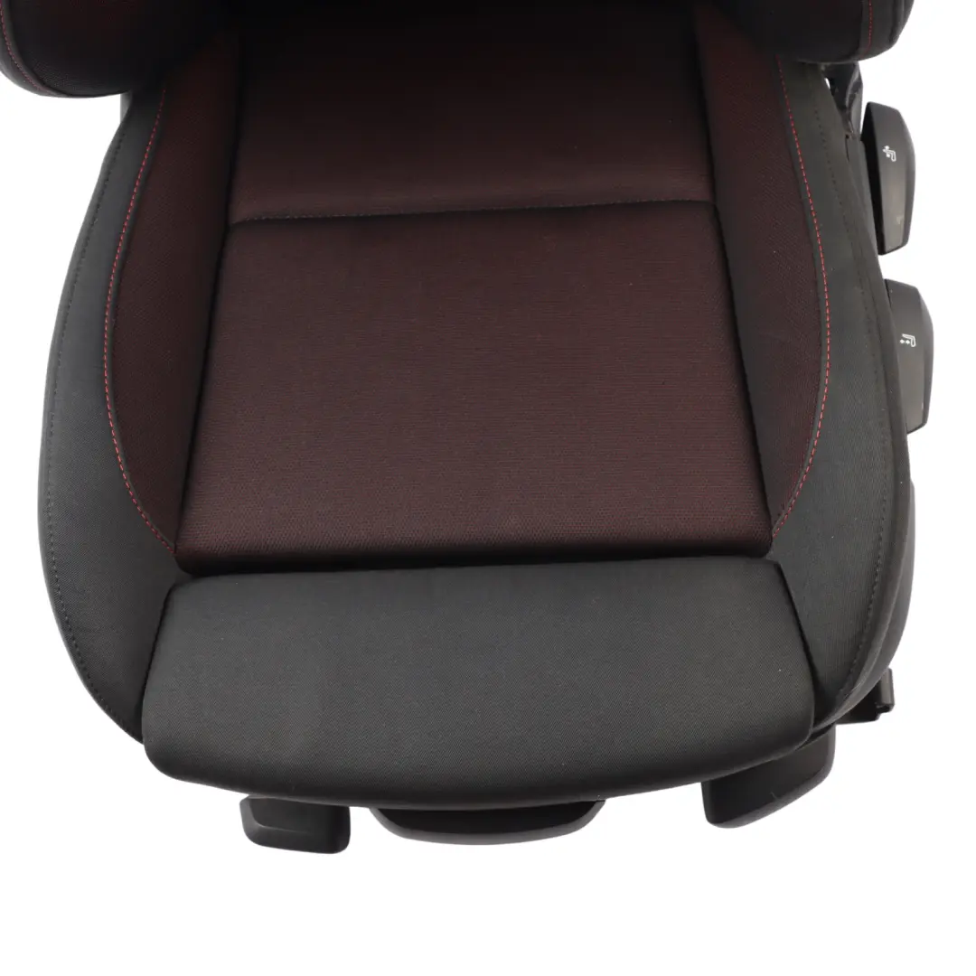 BMW E87 LCI M Sport Cloth Front Left N/S Seat Fabric Network Cranberry Red - SKU 9127755 - Part number 9127755