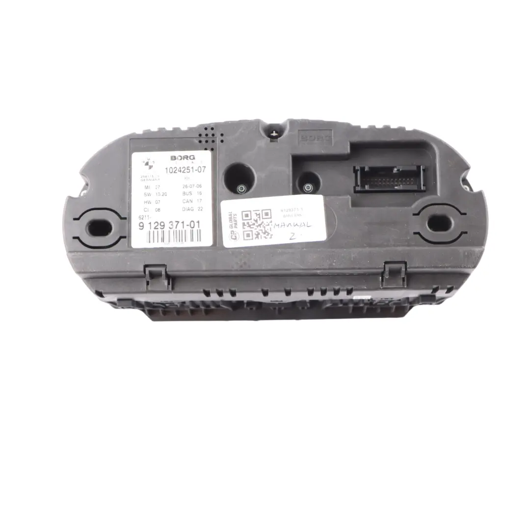 Instrument Cluster Speedo Clocks Manual to BMW Z4 Series E85 Roadster 1 with Part number 9129371 BMW Z4 Series E85 Roadster 1 Instrument Cluster Speedo Clocks Manual - SKU 9129371-1 - Part number 9129371