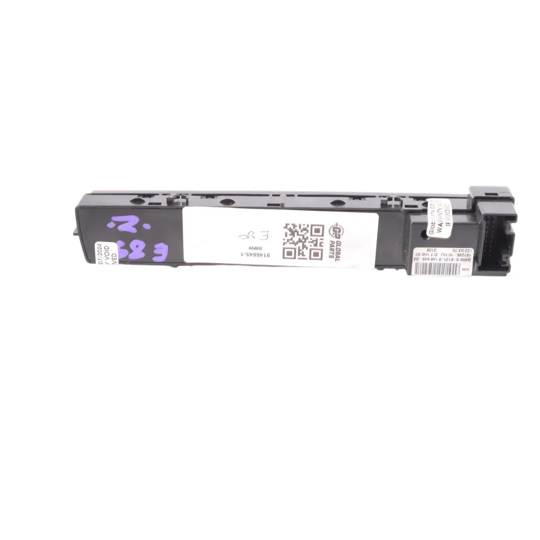 BMW Z4 E89 Roof Control Unit Centre Console Heated Seats Switch Panel - SKU 9146645-1 - Part number 9146645