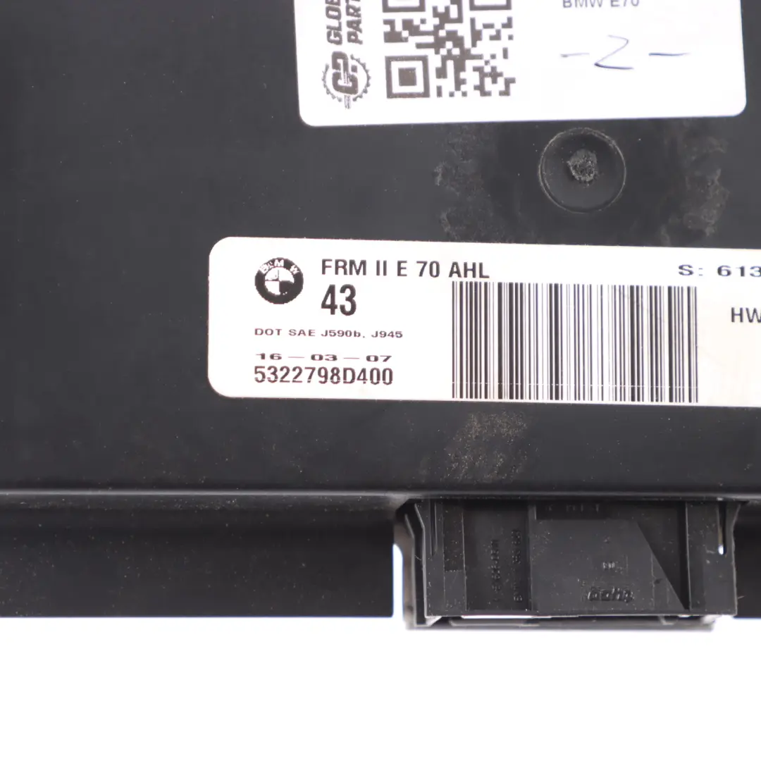 Module De Commande D'Éclairage Plancher ECU FRM II AHL Lear pour BMW X5 E70 à propos du numéro de pièce 9153804 BMW X5 E70 Module De Commande D'Éclairage Plancher ECU FRM II AHL Lear - SKU 9153804 - Numéro de pièce 9153804