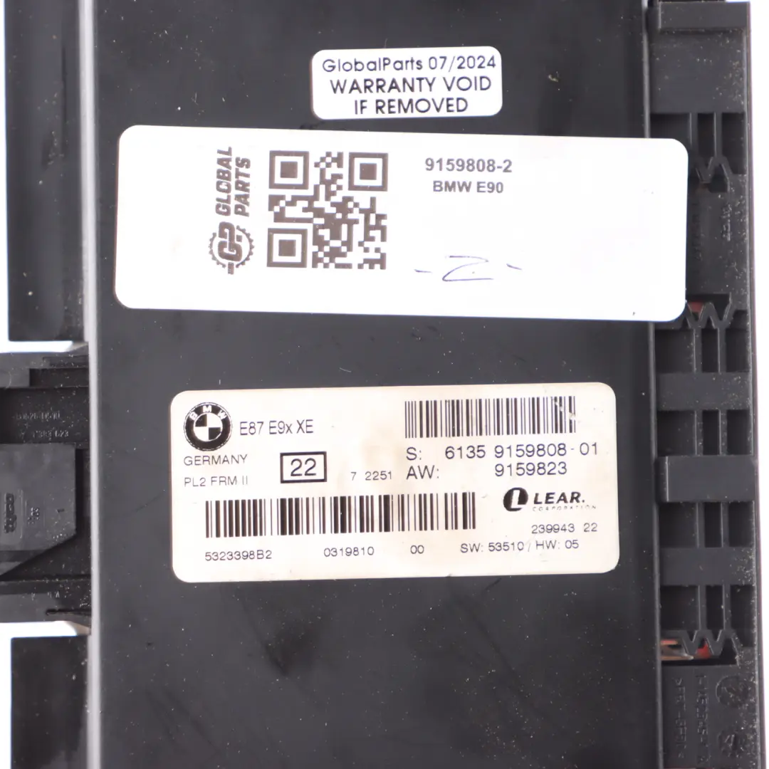 BMW E90 Xenon Footwell Light Module Control Unit ECU PL2 FRM II - SKU 9159808-2 - Part number 9159808