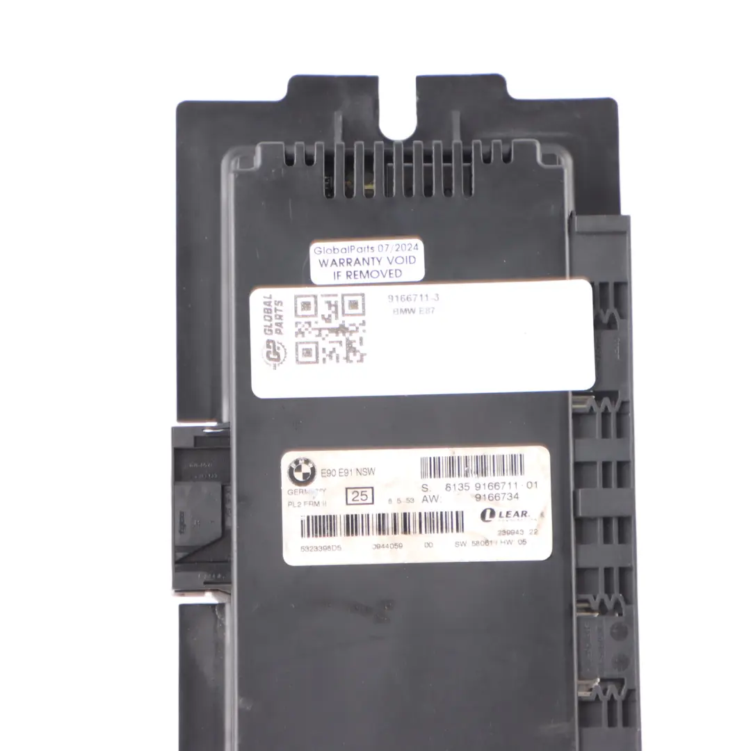Footwell Light Control Module ECU NSW PL2 FRM II Lear to BMW 1 E87 2 with Part number 9166711 BMW 1 E87 2 Footwell Light Control Module ECU NSW PL2 FRM II Lear - SKU 9166711-3 - Part number 9166711