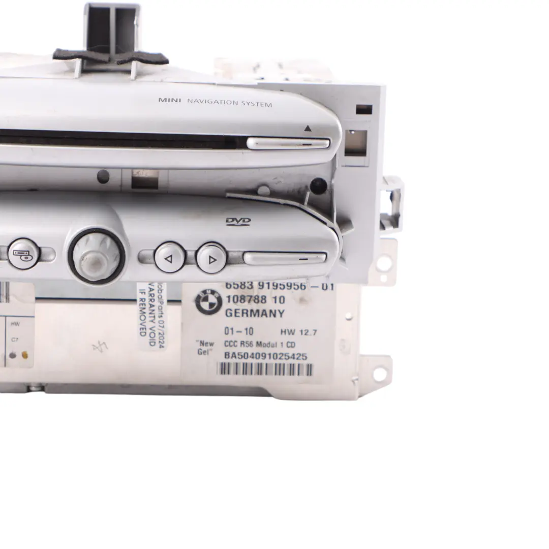 Mini Cooper R55 R56 R57 CCC Navigation Navi Sat Nav Head Unit - SKU 9195956-1 - Part number 9195956