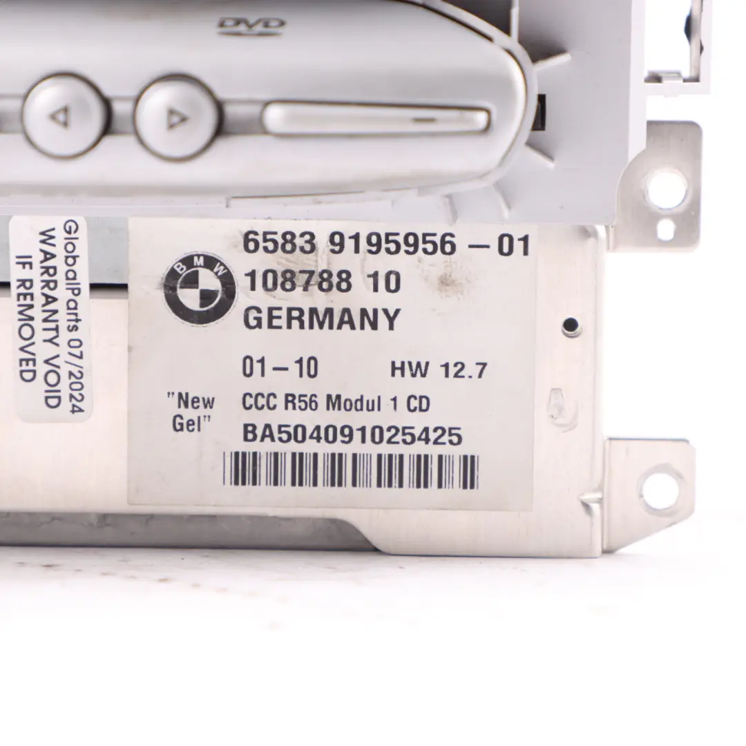 CCC Navigation Navi Sat Nav Head Unit to Mini Cooper R55 R56 R57 with Part number 9195956 Mini Cooper R55 R56 R57 CCC Navigation Navi Sat Nav Head Unit - SKU 9195956-1 - Part number 9195956