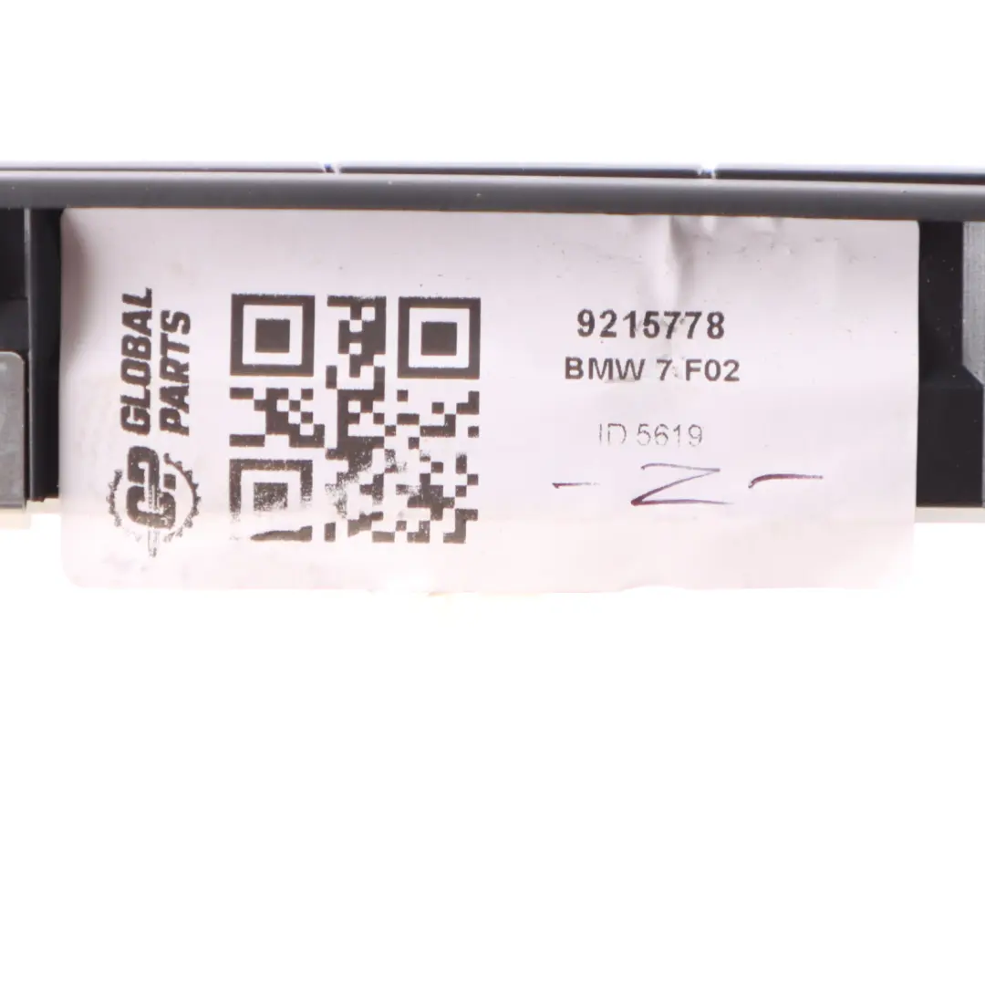 BMW F02 Rear Seats Control Button Panel Switch Memory Adjustment - SKU 9215778 - Part number 9215778