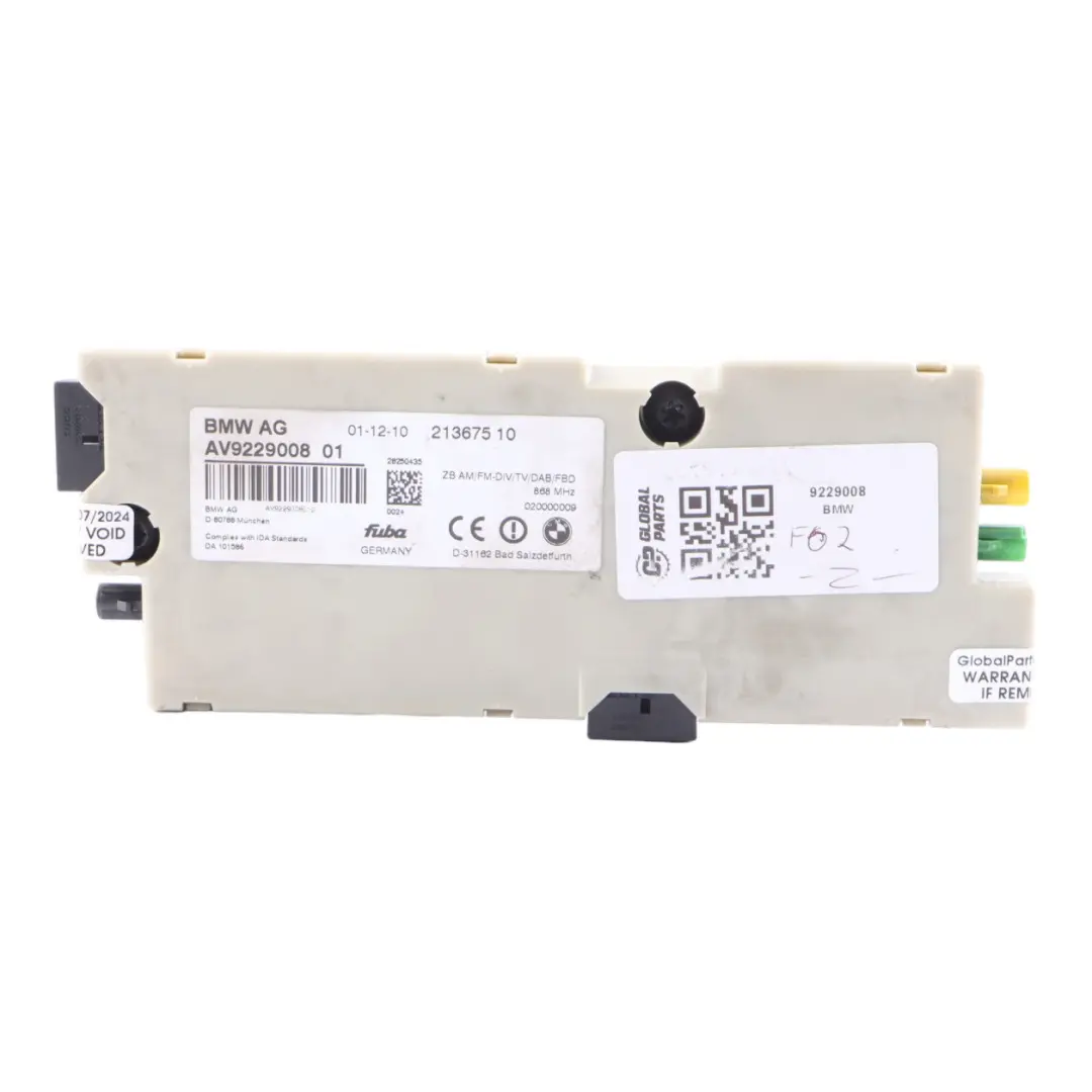 Antenna Amplifier Diversity Audio Sound Unit to BMW F02 with Part number 9229008 BMW F02 Antenna Amplifier Diversity Audio Sound Unit - SKU 9229008 - Part number 9229008