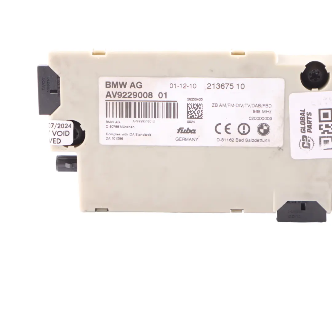BMW F02 Antenna Amplifier Diversity Audio Sound Unit - SKU 9229008 - Part number 9229008