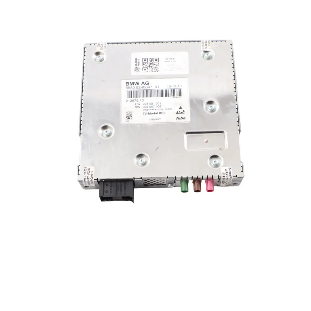 BMW F02 Fernsehtuner TV Empfänger Steuergerät Modul - SKU 9240647 - Teilenummer 9240647