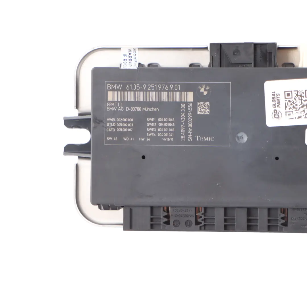 BMW F02 Footwell Light Control Unit Module ECU FRM III - SKU 9251976-1 - Part number 9251976