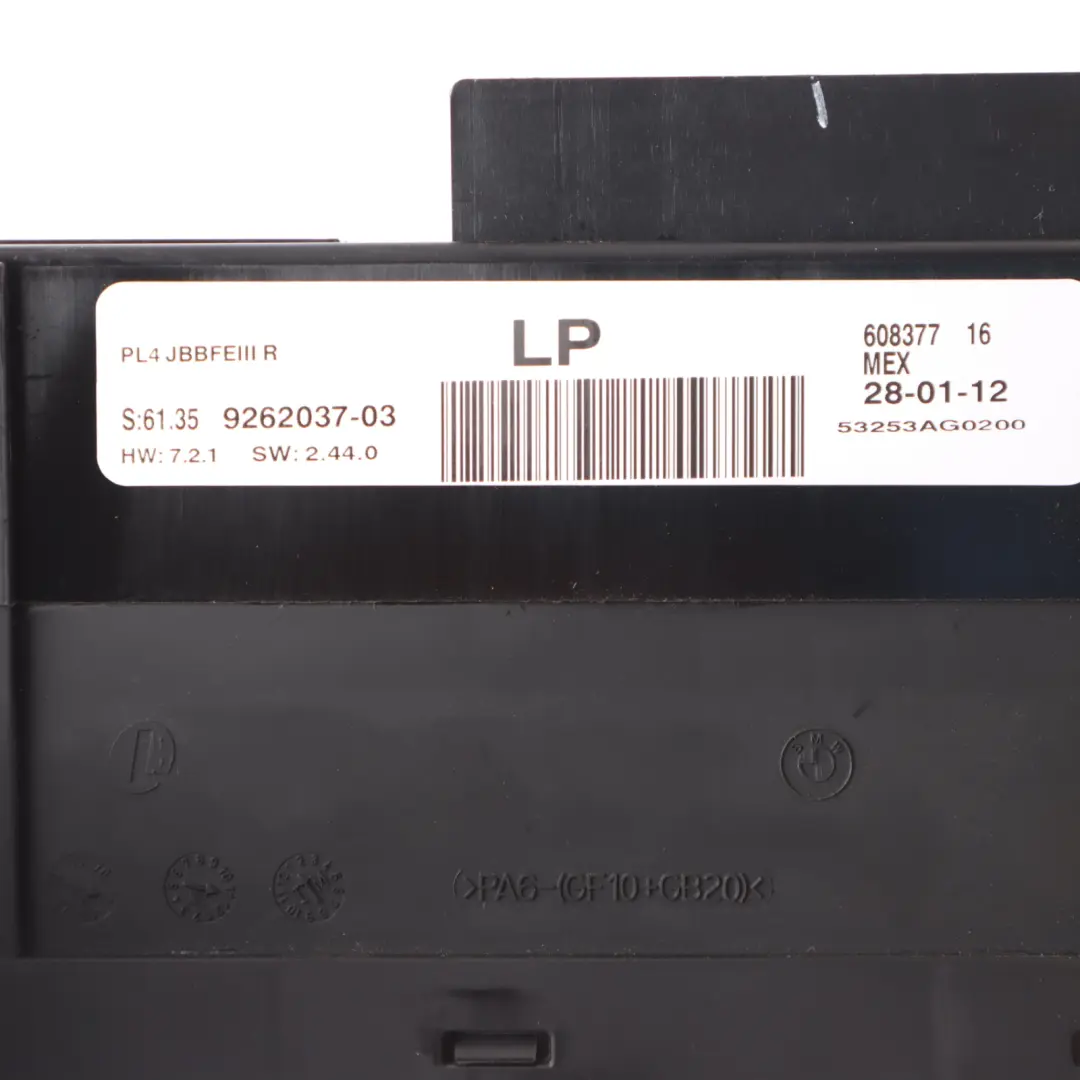 BMW X5 E70 ECU Body Control Module Junction Box JBBFEIIIR LP - SKU 9262037-1 - Part number 9262037